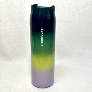 Starbucks Stainless Tumbler 16 Oz Blue Green Purple Gradient Vacuum Insulated